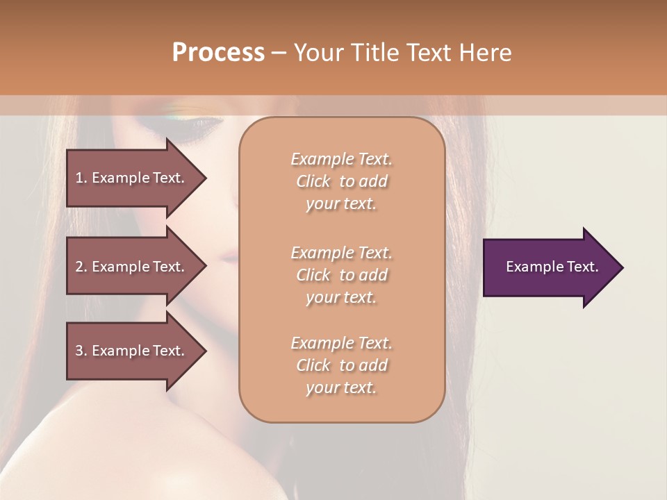 A Woman With Long Brown Hair And Green Eyes PowerPoint Template