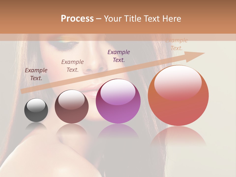 A Woman With Long Brown Hair And Green Eyes PowerPoint Template