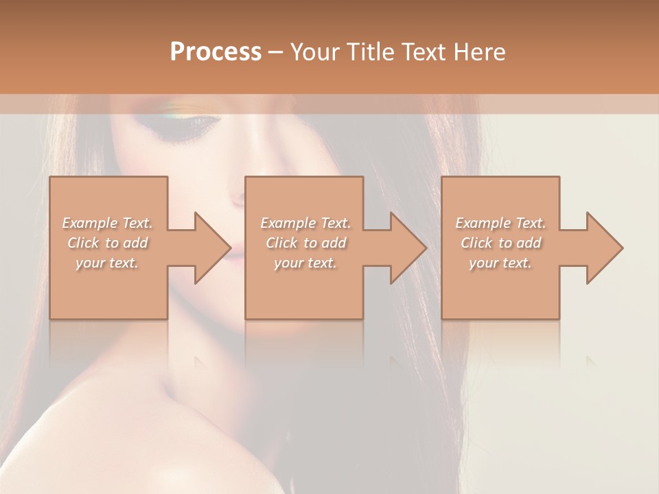 A Woman With Long Brown Hair And Green Eyes PowerPoint Template