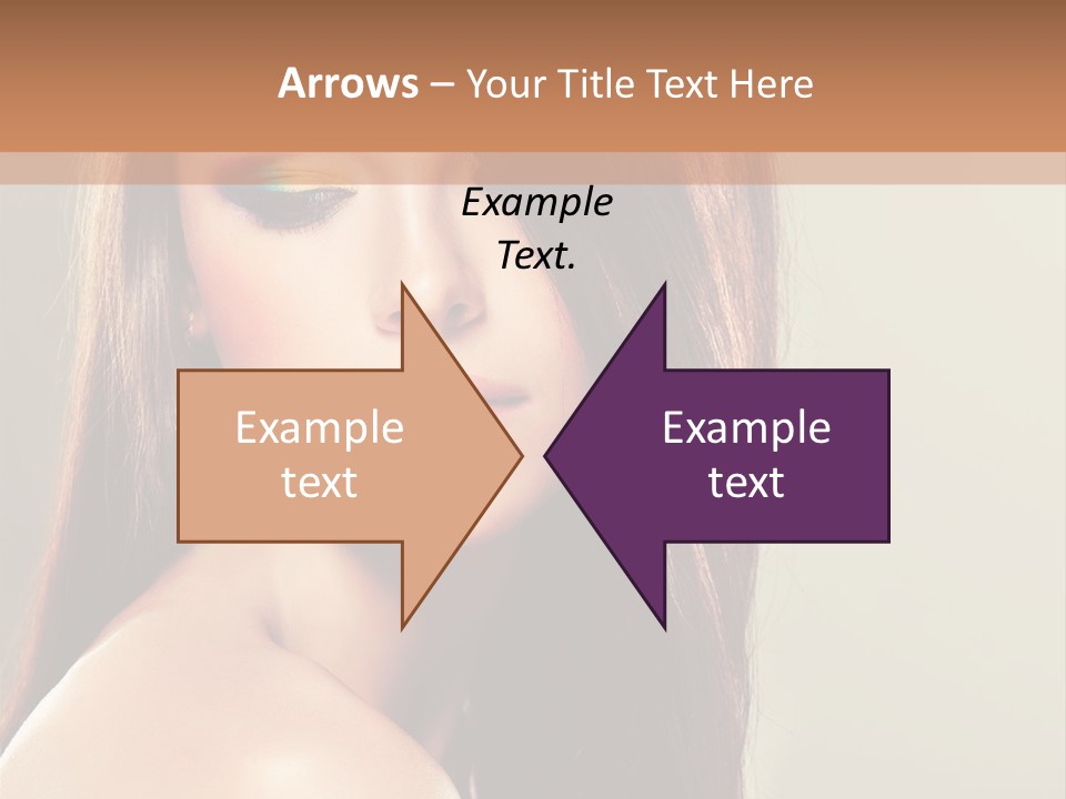 A Woman With Long Brown Hair And Green Eyes PowerPoint Template