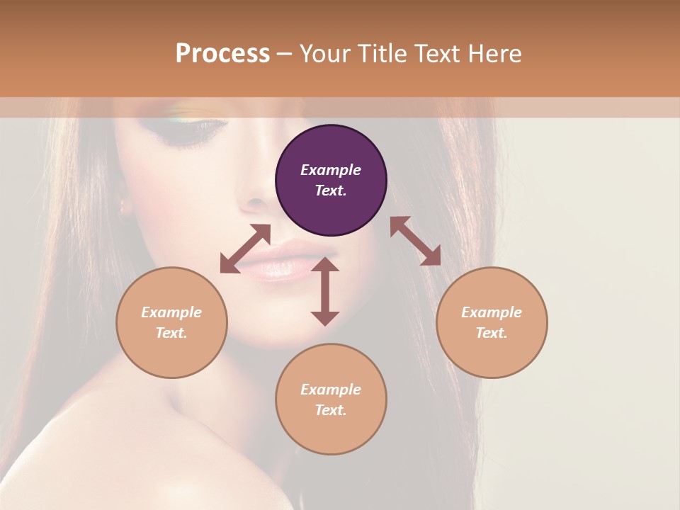 A Woman With Long Brown Hair And Green Eyes PowerPoint Template