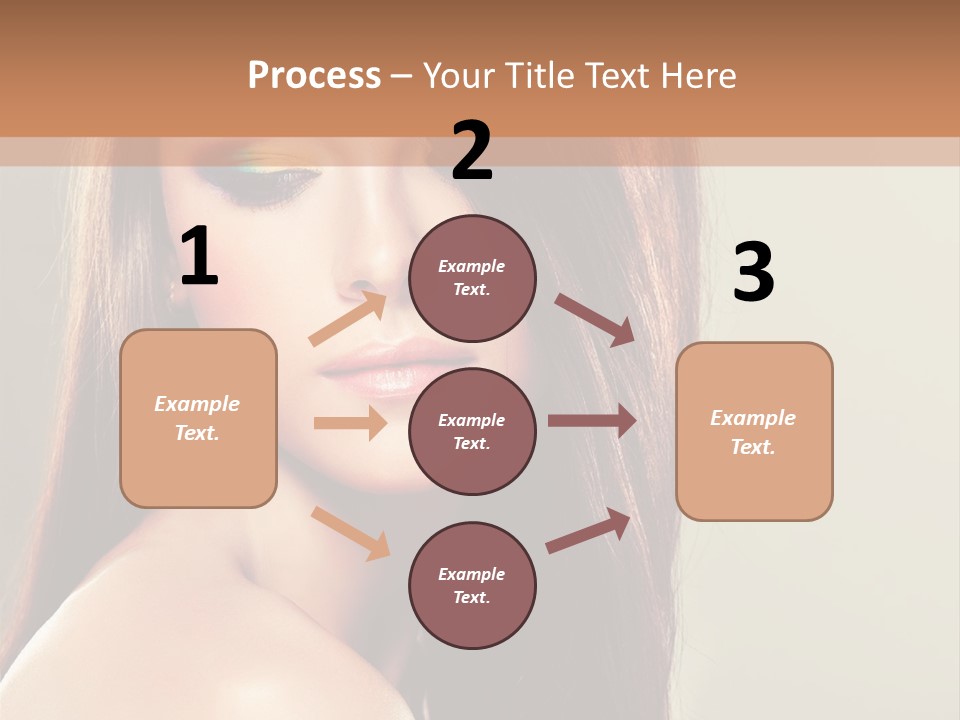 A Woman With Long Brown Hair And Green Eyes PowerPoint Template