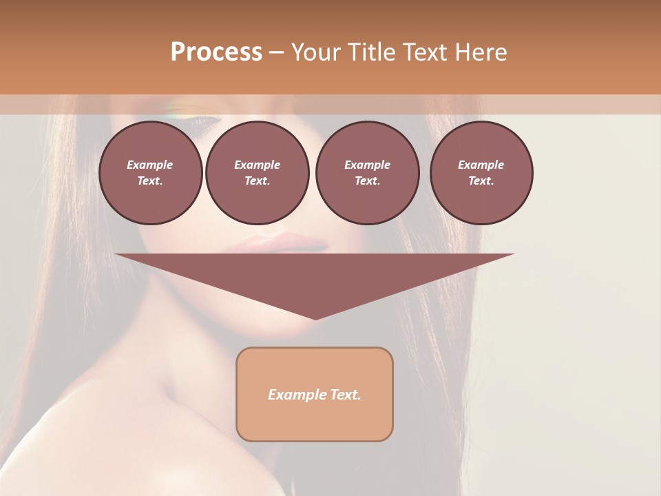 A Woman With Long Brown Hair And Green Eyes PowerPoint Template