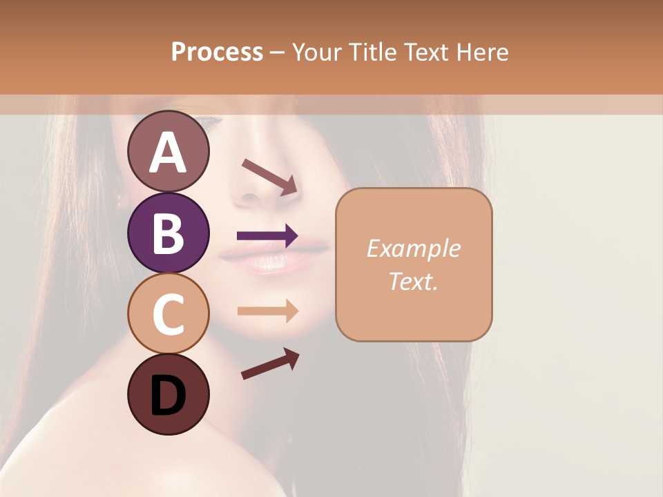 A Woman With Long Brown Hair And Green Eyes PowerPoint Template