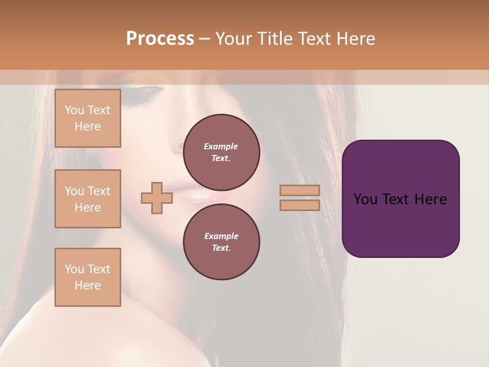 A Woman With Long Brown Hair And Green Eyes PowerPoint Template