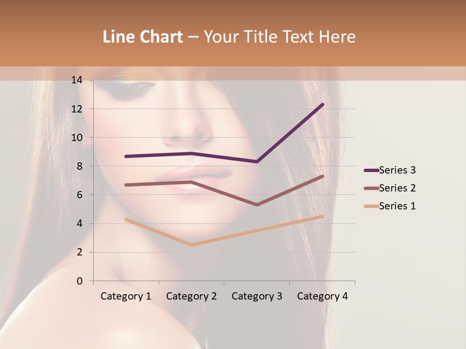 A Woman With Long Brown Hair And Green Eyes PowerPoint Template
