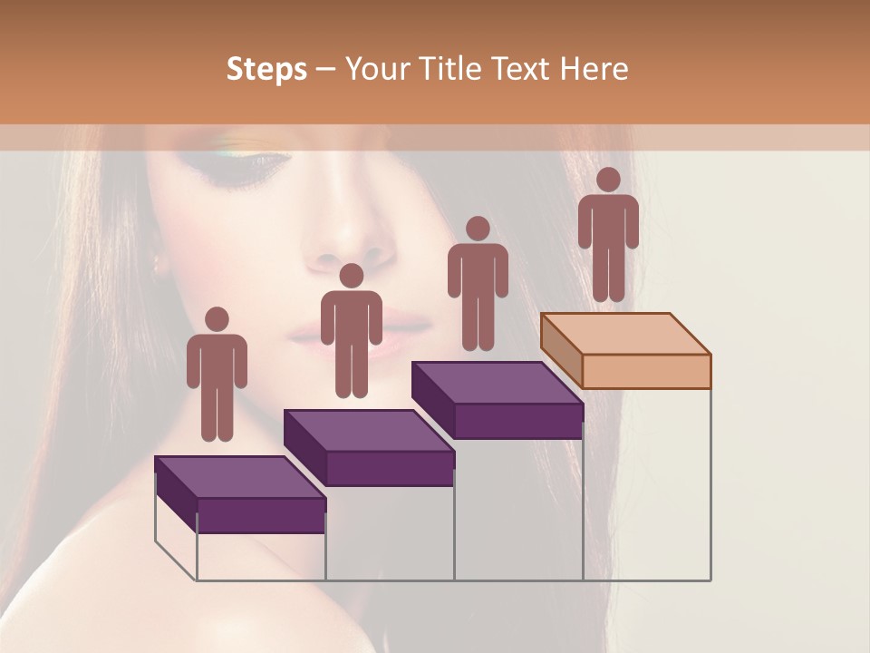 A Woman With Long Brown Hair And Green Eyes PowerPoint Template