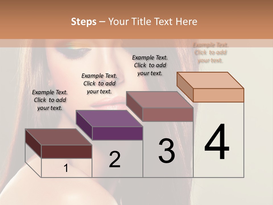 A Woman With Long Brown Hair And Green Eyes PowerPoint Template