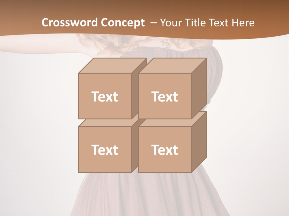 A Woman In A Short Dress Is Posing For A Picture PowerPoint Template