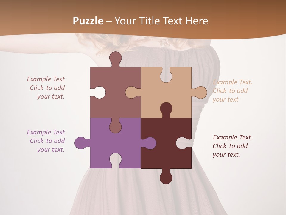 A Woman In A Short Dress Is Posing For A Picture PowerPoint Template