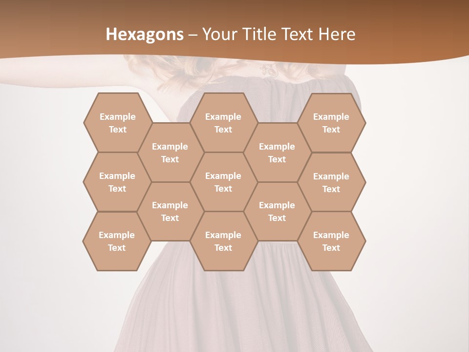 A Woman In A Short Dress Is Posing For A Picture PowerPoint Template