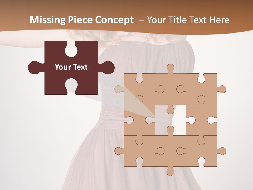 A Woman In A Short Dress Is Posing For A Picture PowerPoint Template