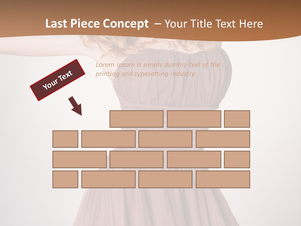 A Woman In A Short Dress Is Posing For A Picture PowerPoint Template