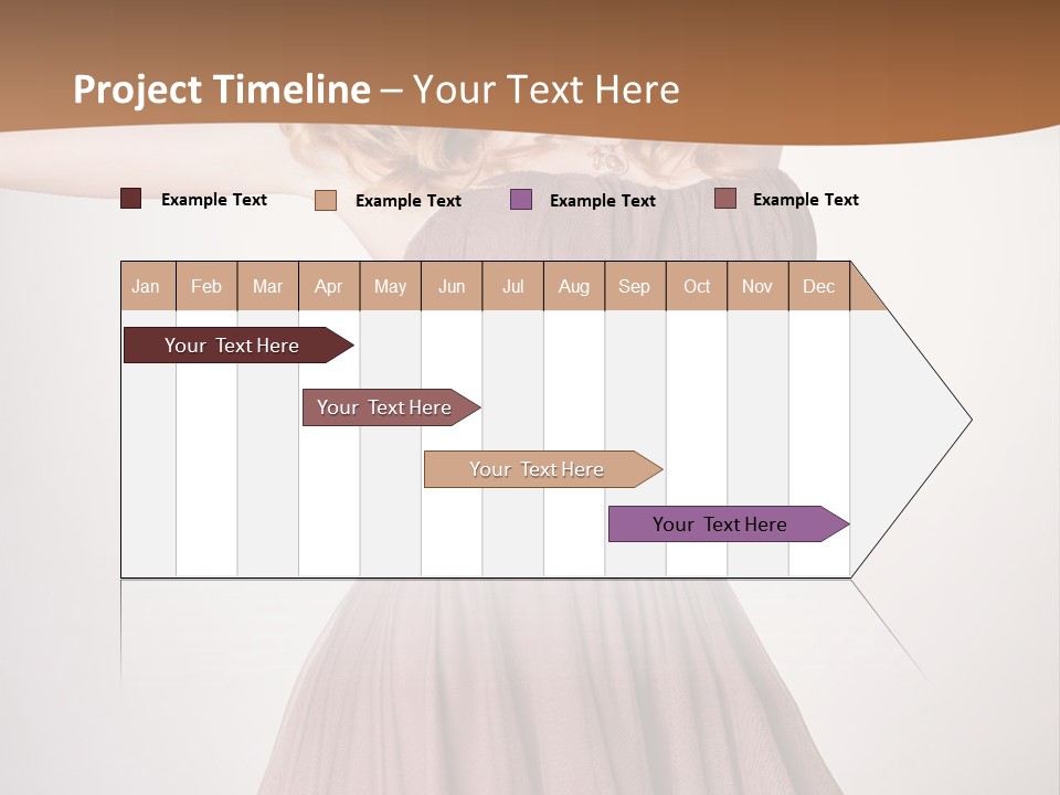 A Woman In A Short Dress Is Posing For A Picture PowerPoint Template