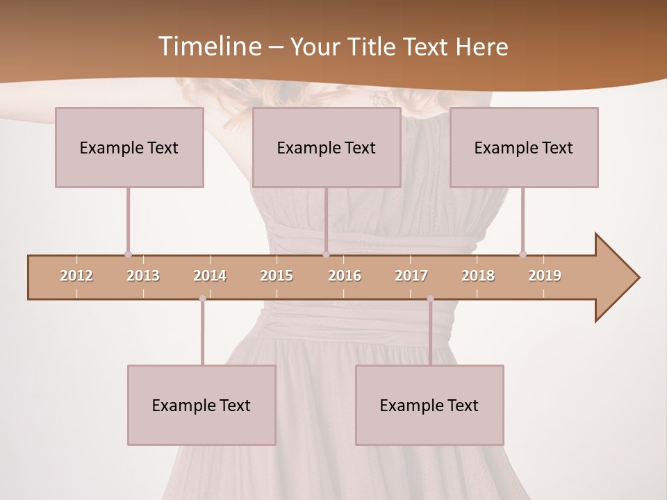 A Woman In A Short Dress Is Posing For A Picture PowerPoint Template