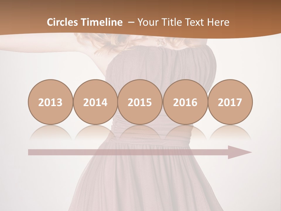 A Woman In A Short Dress Is Posing For A Picture PowerPoint Template