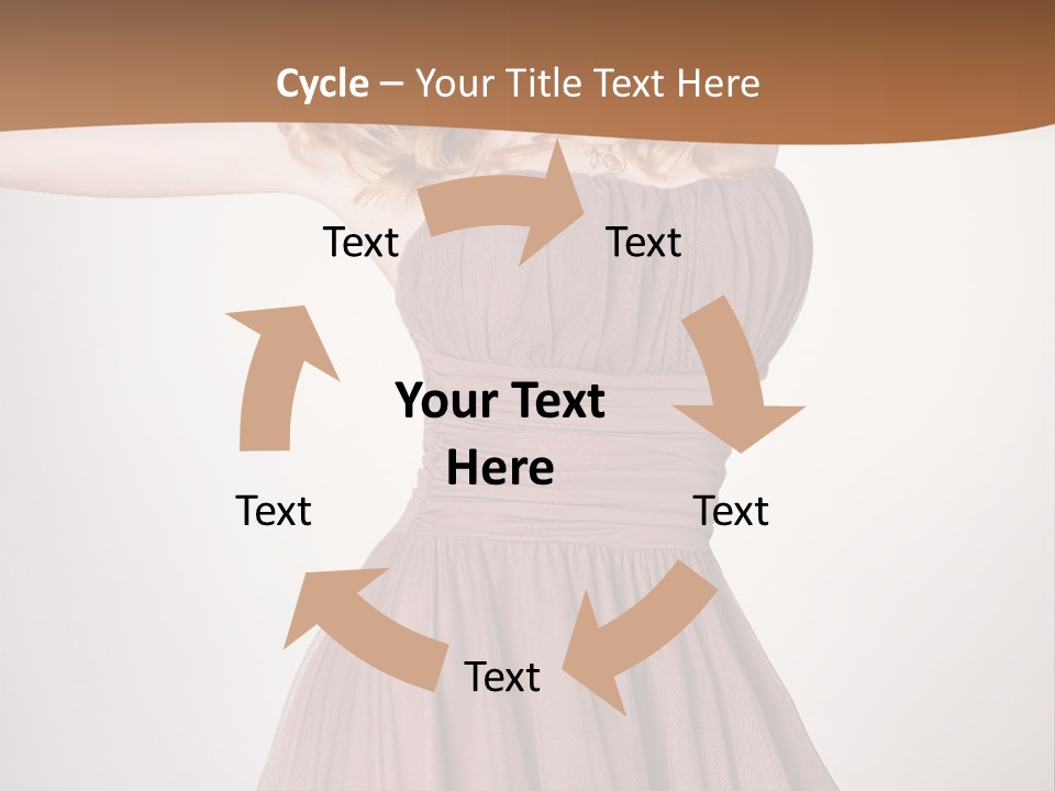 A Woman In A Short Dress Is Posing For A Picture PowerPoint Template