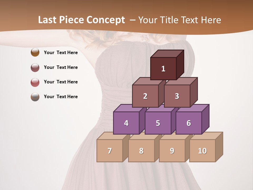 A Woman In A Short Dress Is Posing For A Picture PowerPoint Template