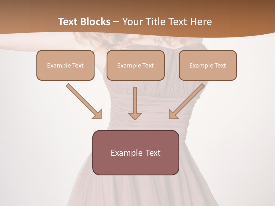 A Woman In A Short Dress Is Posing For A Picture PowerPoint Template