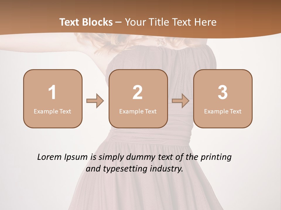 A Woman In A Short Dress Is Posing For A Picture PowerPoint Template