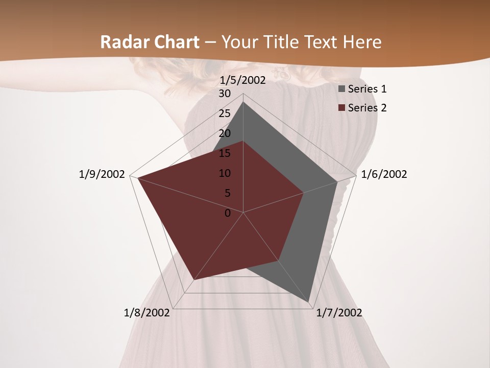 A Woman In A Short Dress Is Posing For A Picture PowerPoint Template