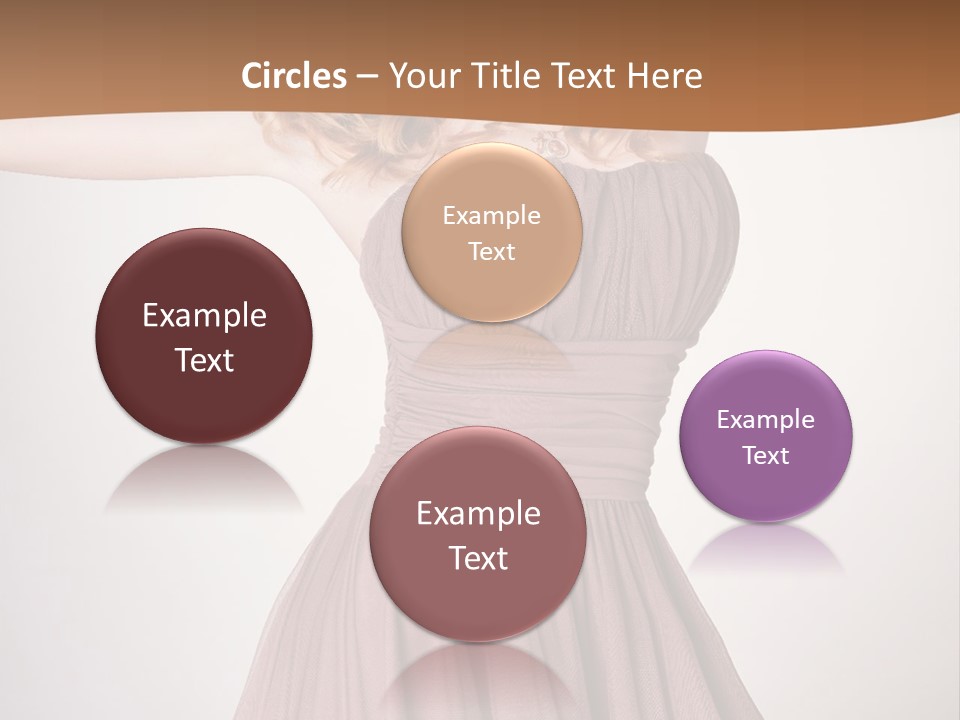 A Woman In A Short Dress Is Posing For A Picture PowerPoint Template