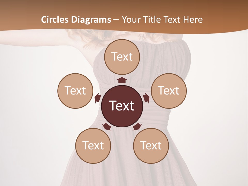 A Woman In A Short Dress Is Posing For A Picture PowerPoint Template