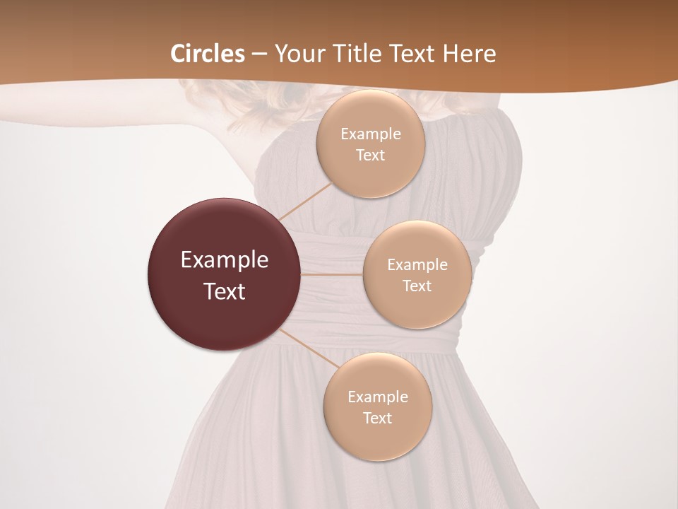 A Woman In A Short Dress Is Posing For A Picture PowerPoint Template