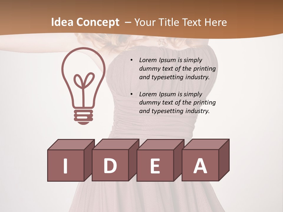 A Woman In A Short Dress Is Posing For A Picture PowerPoint Template
