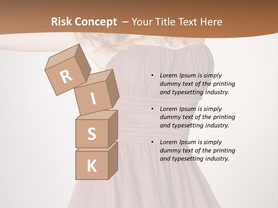 A Woman In A Short Dress Is Posing For A Picture PowerPoint Template