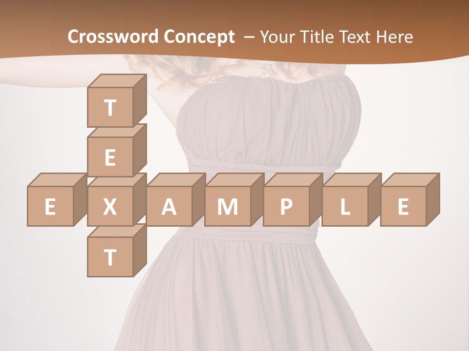 A Woman In A Short Dress Is Posing For A Picture PowerPoint Template