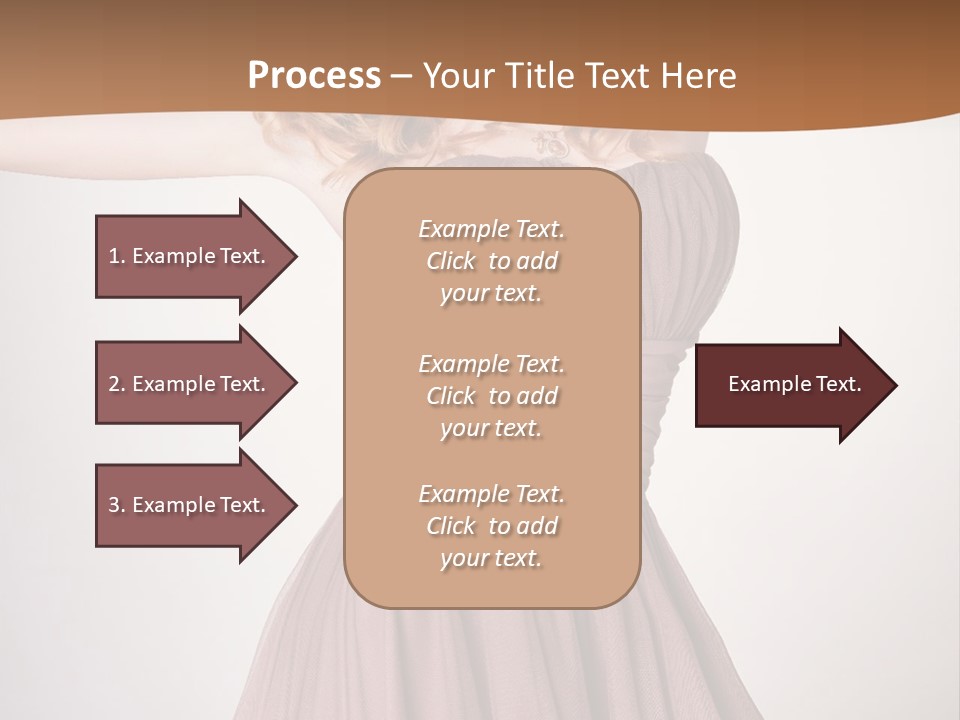 A Woman In A Short Dress Is Posing For A Picture PowerPoint Template