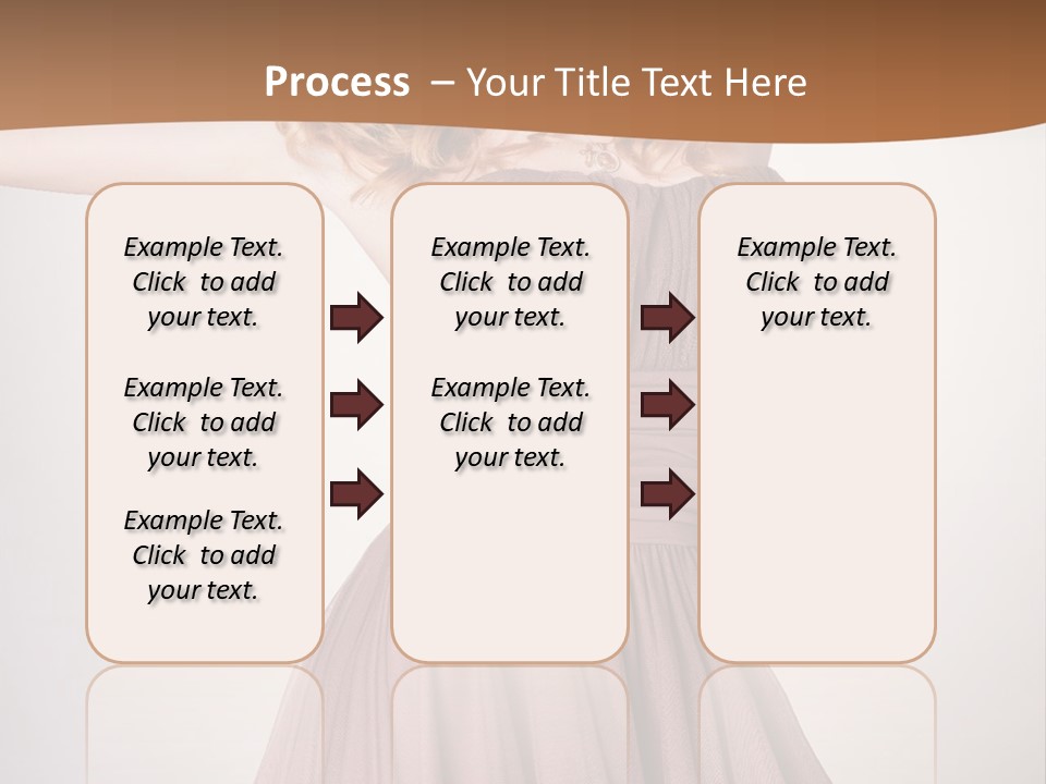 A Woman In A Short Dress Is Posing For A Picture PowerPoint Template