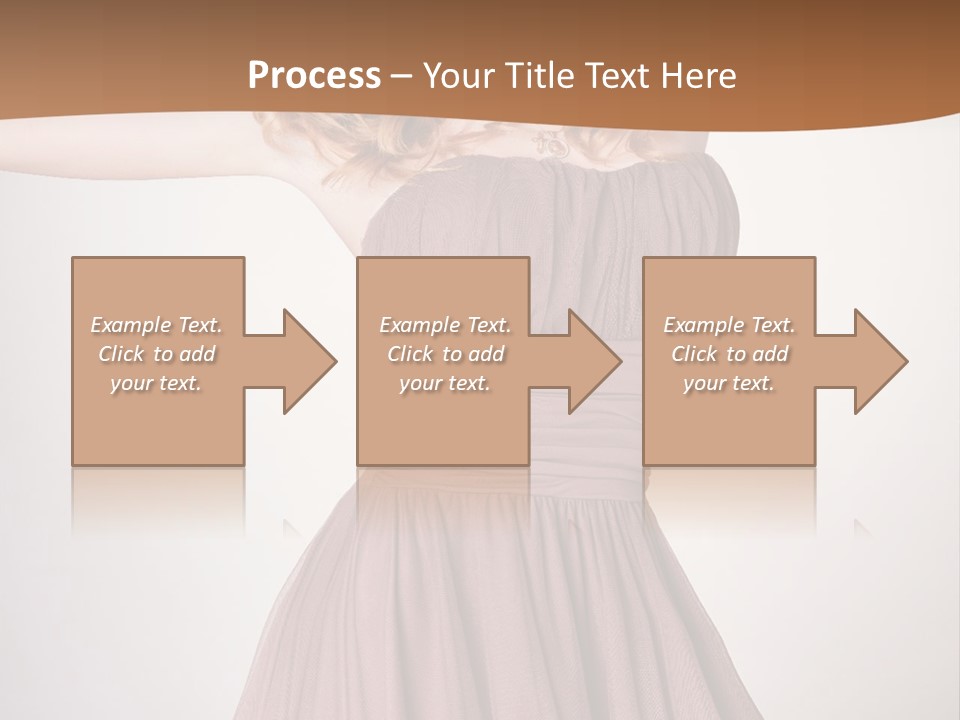 A Woman In A Short Dress Is Posing For A Picture PowerPoint Template