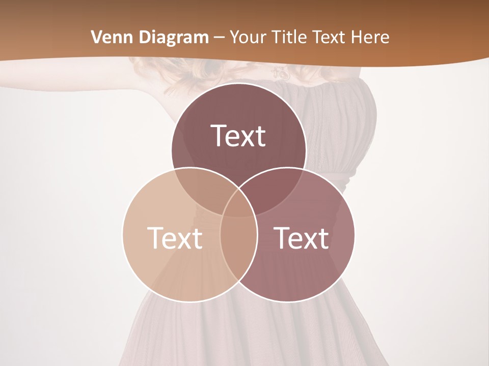 A Woman In A Short Dress Is Posing For A Picture PowerPoint Template