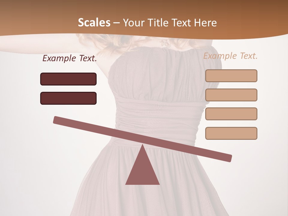 A Woman In A Short Dress Is Posing For A Picture PowerPoint Template