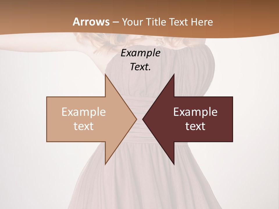 A Woman In A Short Dress Is Posing For A Picture PowerPoint Template