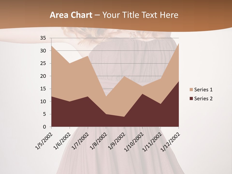 A Woman In A Short Dress Is Posing For A Picture PowerPoint Template