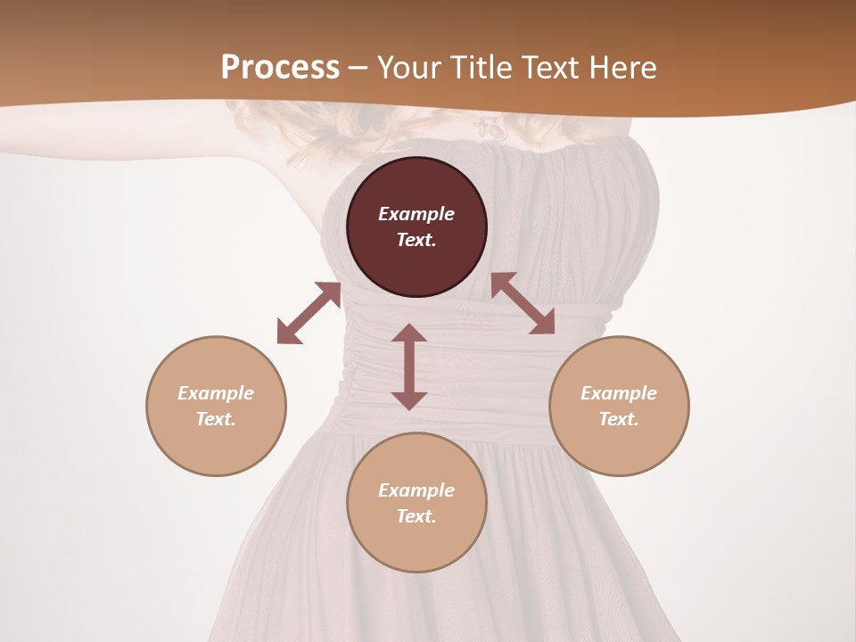 A Woman In A Short Dress Is Posing For A Picture PowerPoint Template