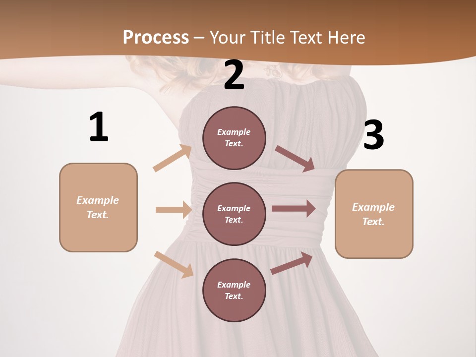 A Woman In A Short Dress Is Posing For A Picture PowerPoint Template