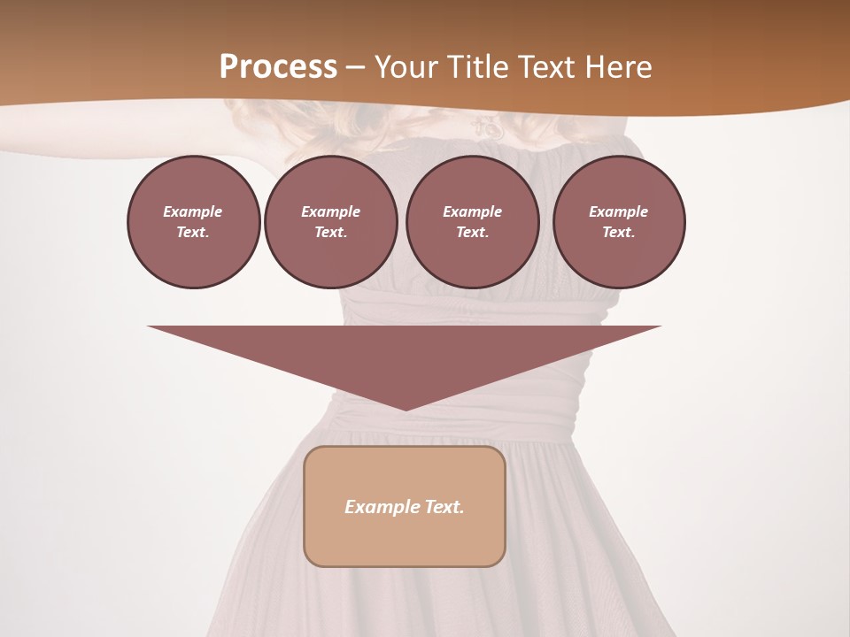A Woman In A Short Dress Is Posing For A Picture PowerPoint Template