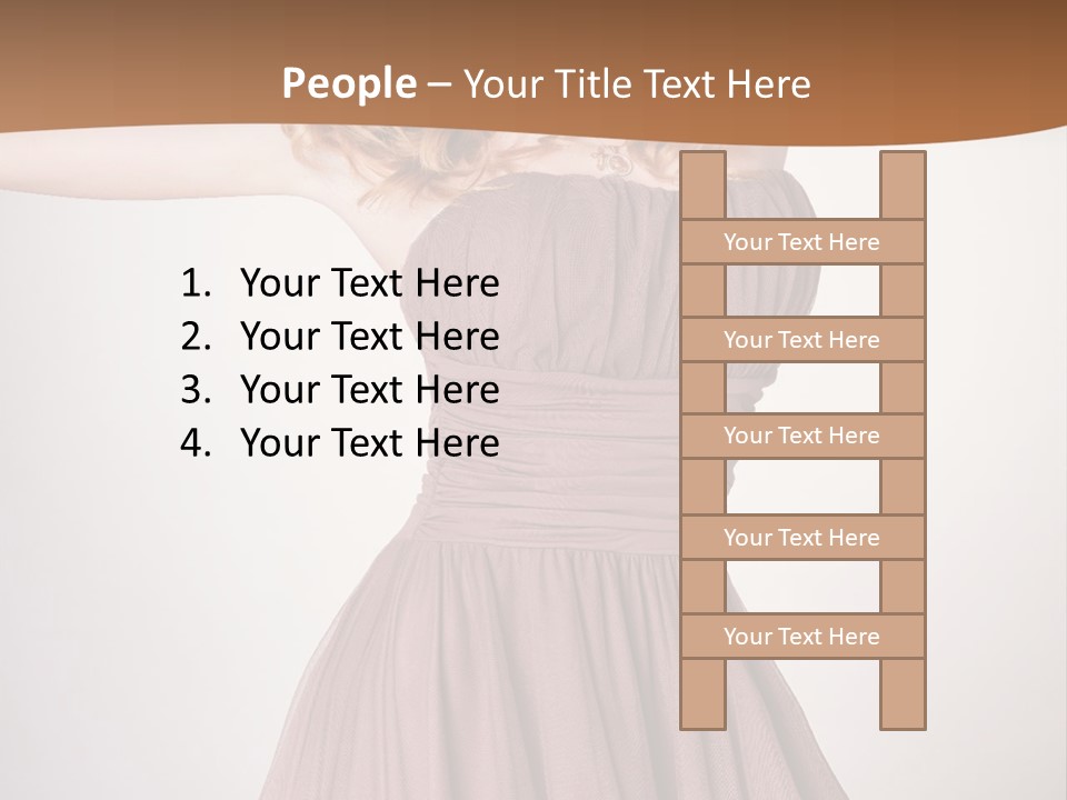 A Woman In A Short Dress Is Posing For A Picture PowerPoint Template