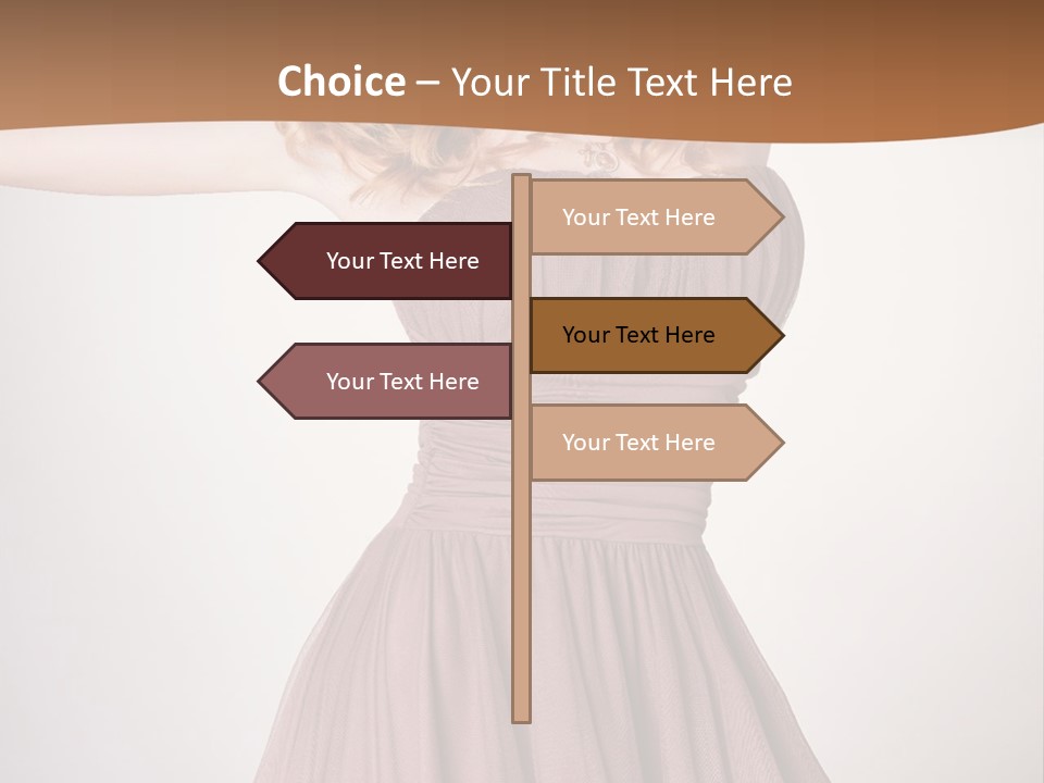 A Woman In A Short Dress Is Posing For A Picture PowerPoint Template