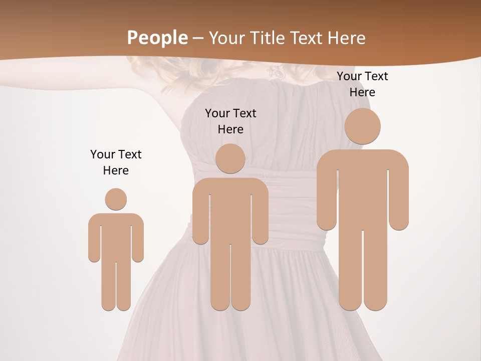 A Woman In A Short Dress Is Posing For A Picture PowerPoint Template
