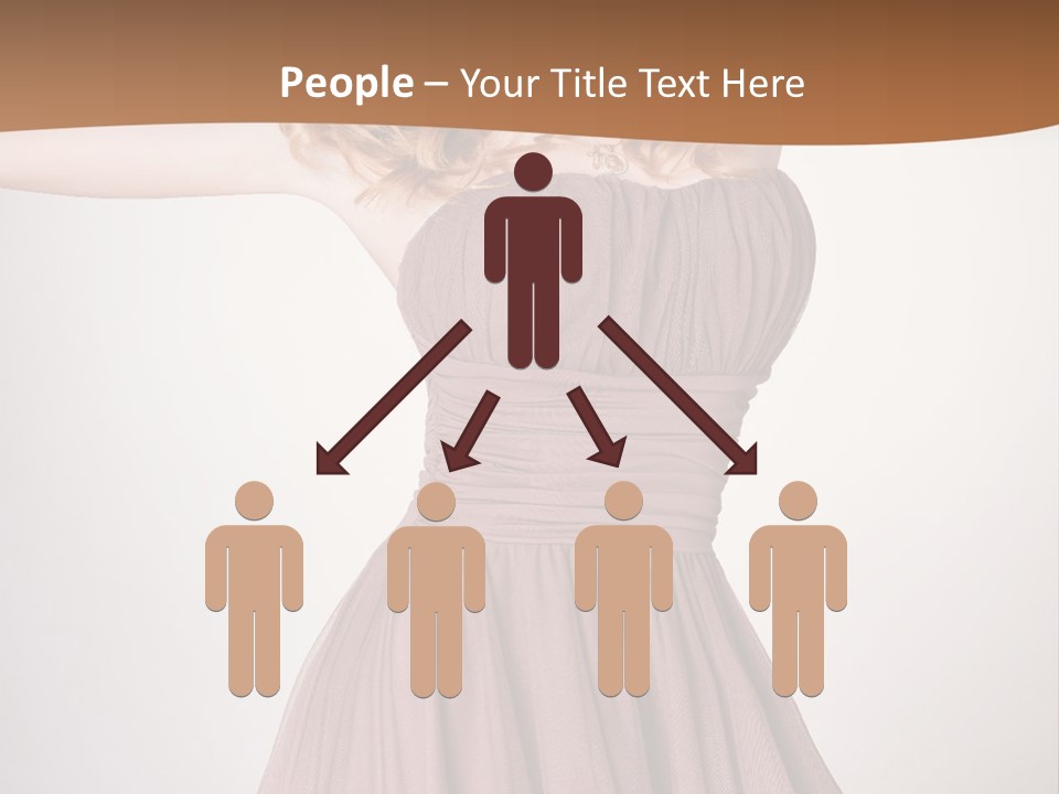 A Woman In A Short Dress Is Posing For A Picture PowerPoint Template