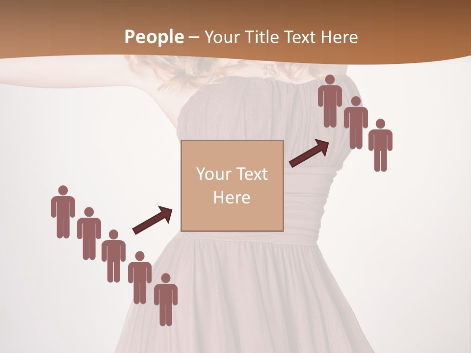 A Woman In A Short Dress Is Posing For A Picture PowerPoint Template