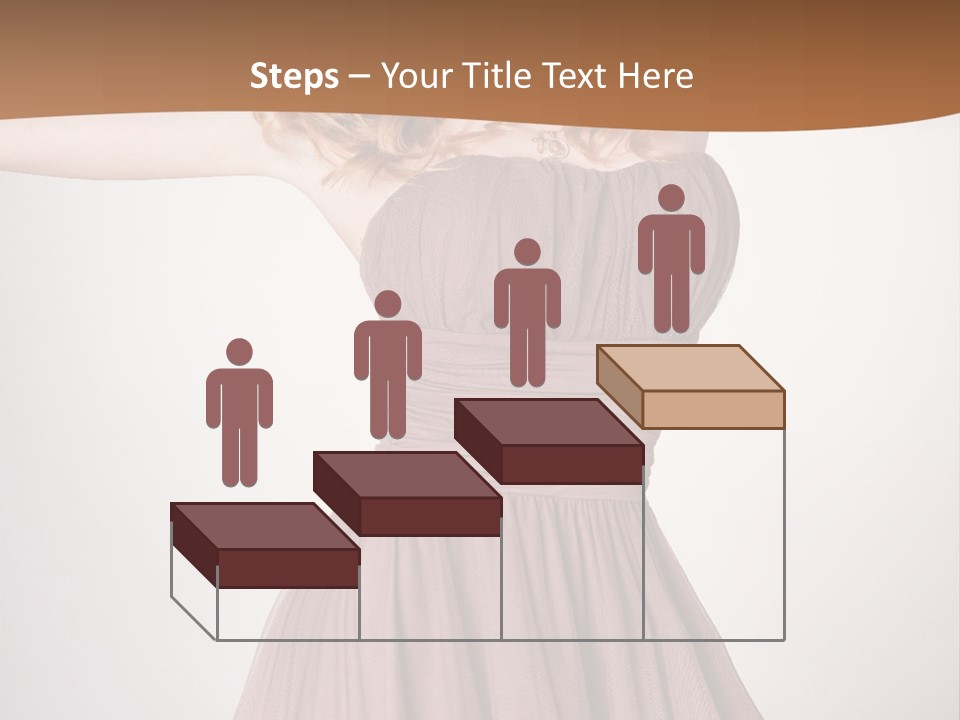 A Woman In A Short Dress Is Posing For A Picture PowerPoint Template
