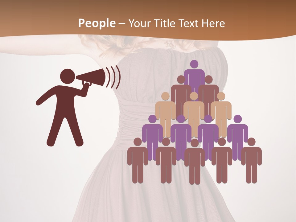 A Woman In A Short Dress Is Posing For A Picture PowerPoint Template