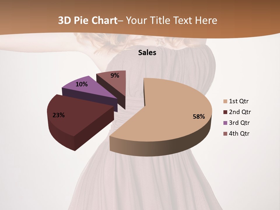 A Woman In A Short Dress Is Posing For A Picture PowerPoint Template