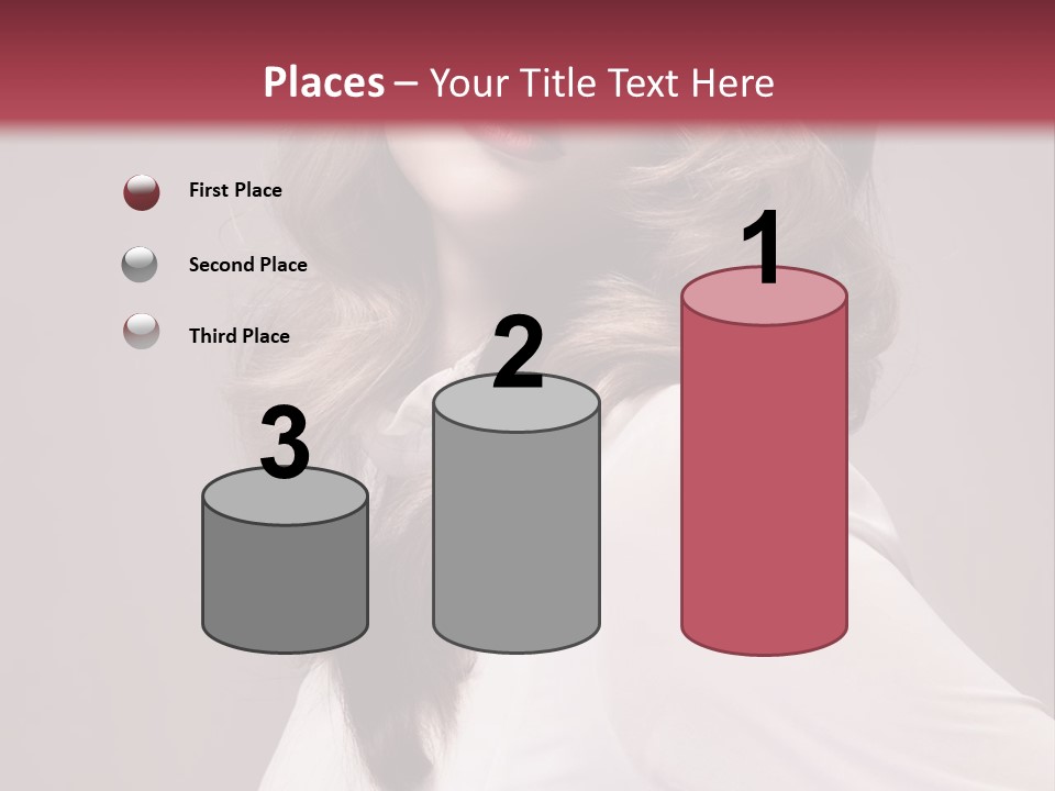 A Woman With Long Hair Is Posing For The Camera PowerPoint Template